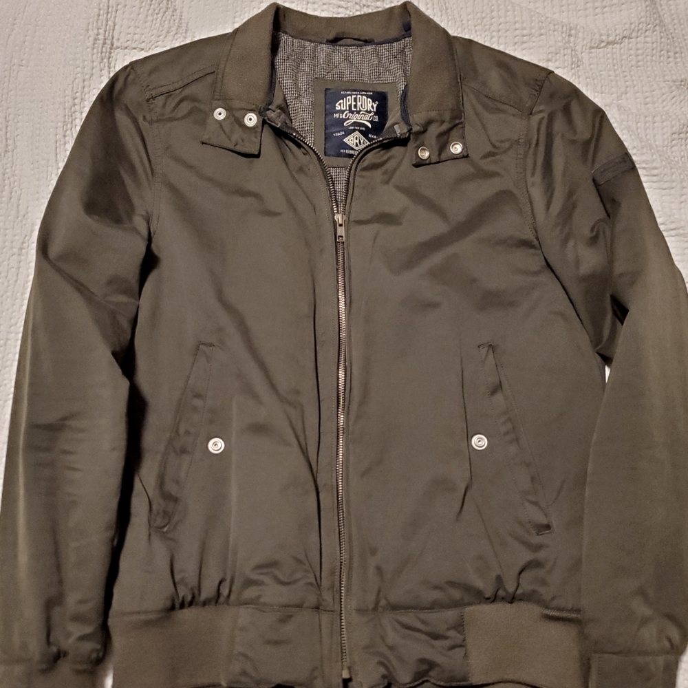 Mens Superdry Harrington Jacket in Olive